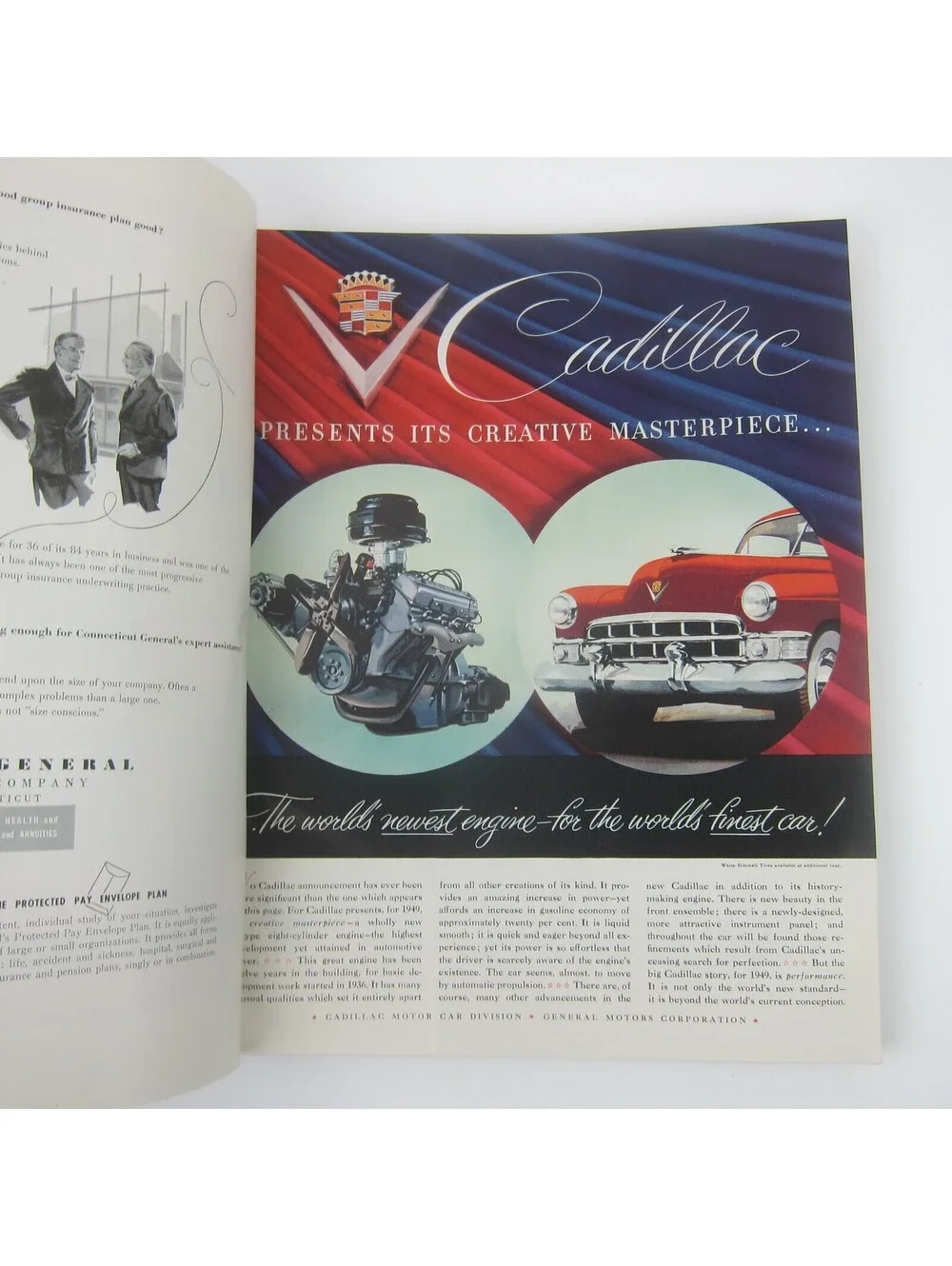 Vintage FORTUNE Magazine December 1948 Cadillac, Buick, Mercury, Ford Car Ads